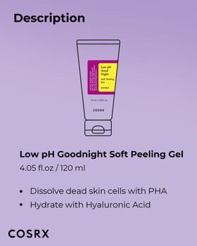 COSRX Low pH Soft Peeling Gel 150g packaging details