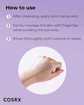 COSRX Low pH Soft Peeling Gel 150g with rose petals