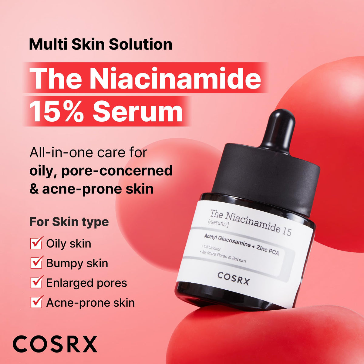 COSRX Niacinamide Face Serum 15% back view