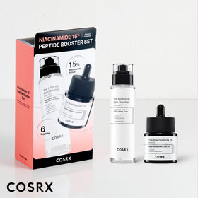 COSRX Peptide support Toner on a bathroom shelf