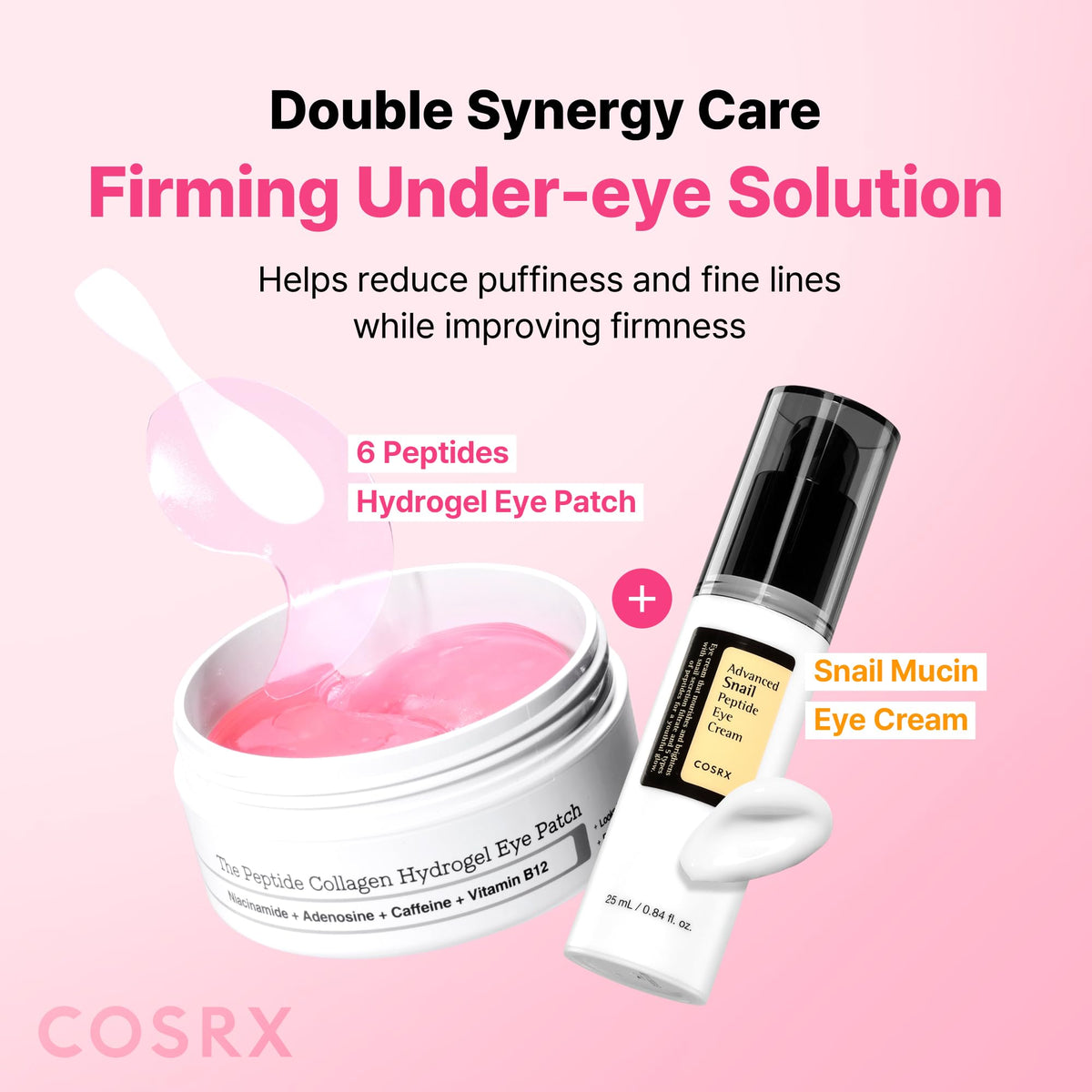 COSRX Pink Peptides Collagen Hydrogel Eye Patch in a skincare routine