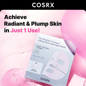 COSRX Pink Peptides Hydrogel Face Mask application on model