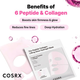 COSRX Pink Peptides Hydrogel Face Mask ingredients close-up