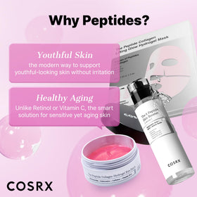 COSRX Pink Peptides Hydrogel Face Mask on a bathroom counter