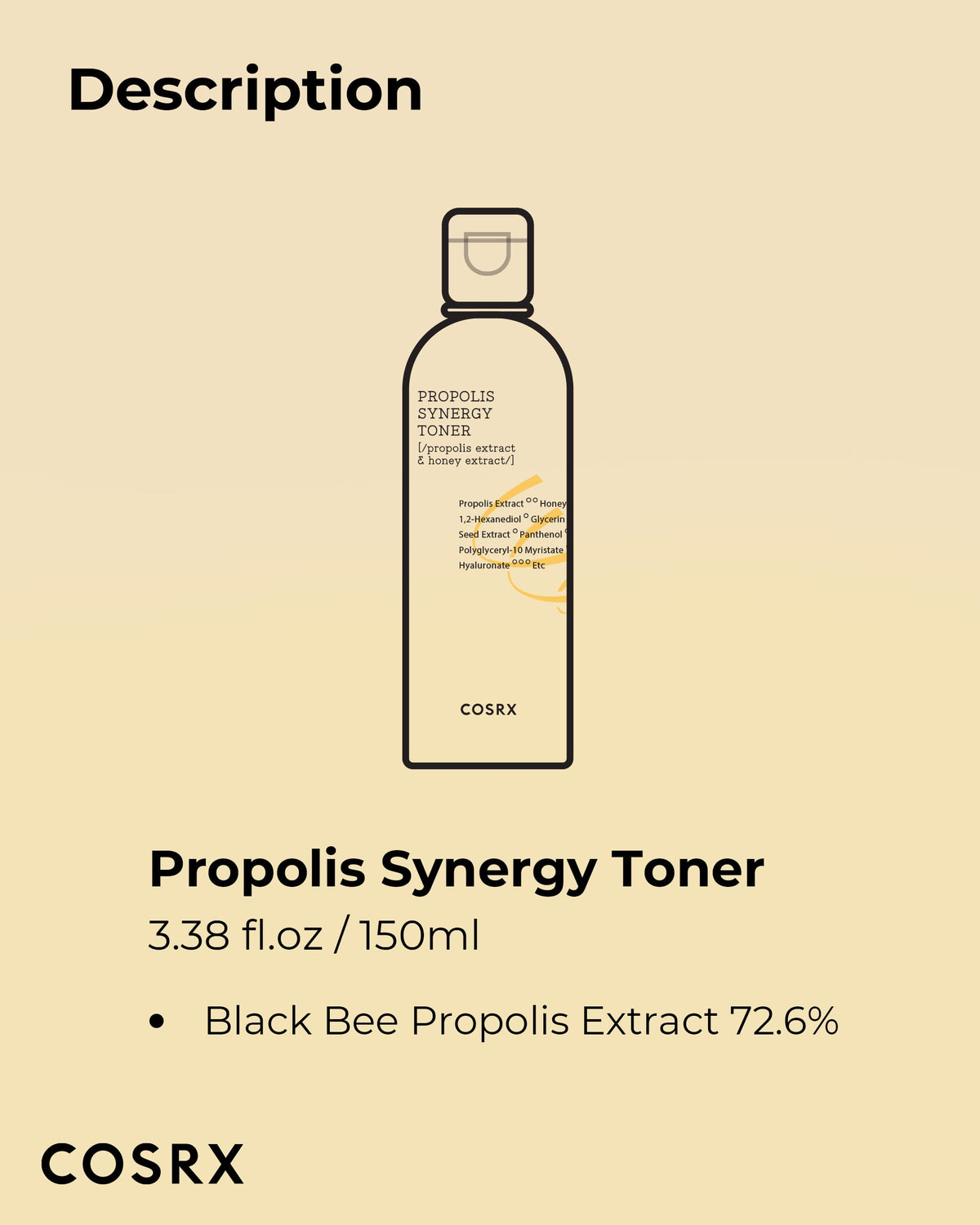 COSRX Propolis Honey Toner ingredients list
