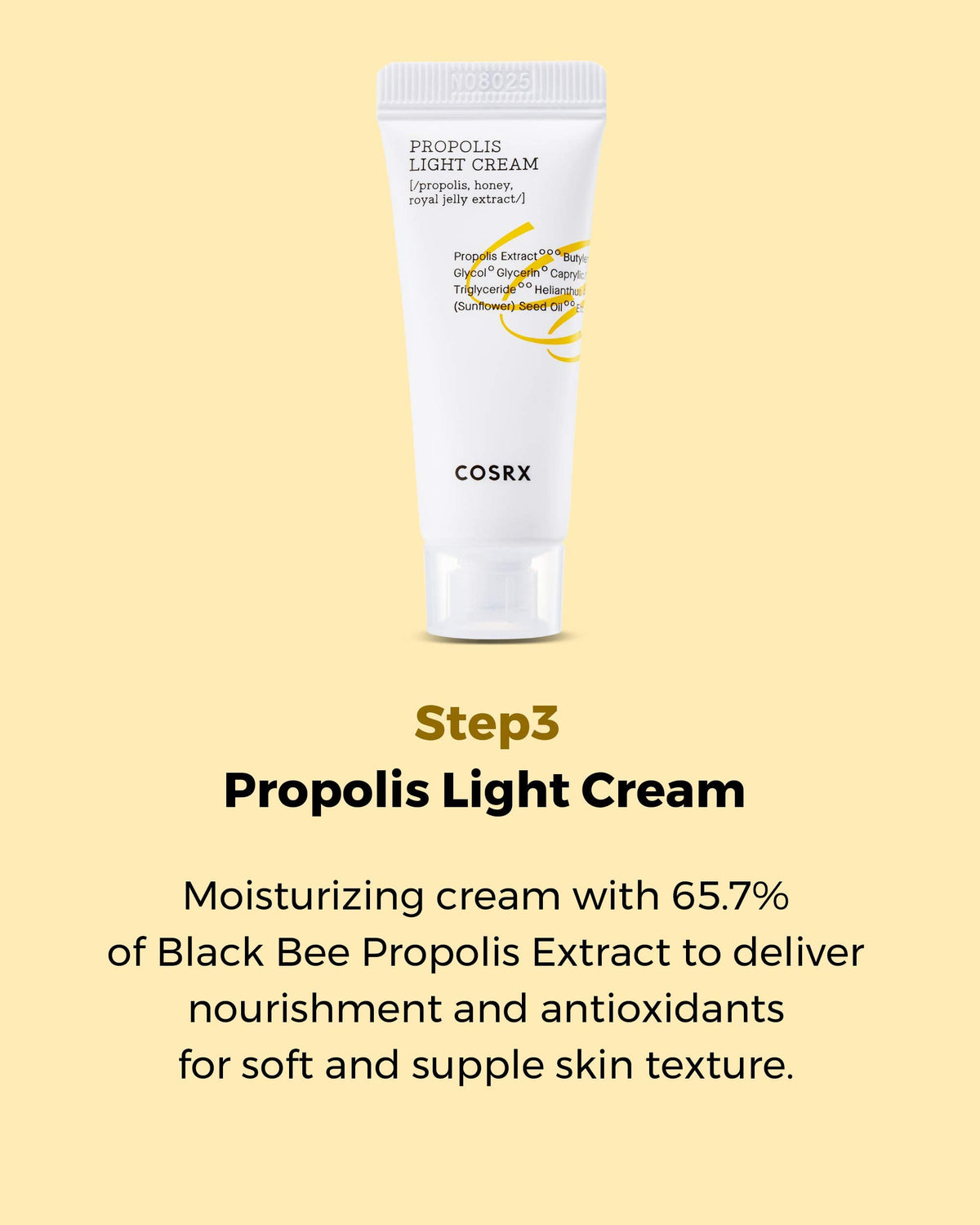 COSRX Propolis Light Ampoule application on skin
