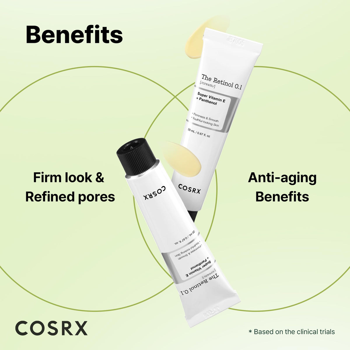 COSRX Retinol 0.1% Cream application on skin