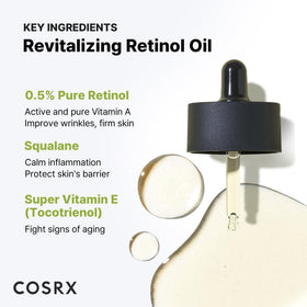 COSRX Retinol 0.5% Oil application on skin