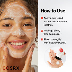 COSRX Salicylic Acid Daily Gentle Cleanser on a bathroom counter