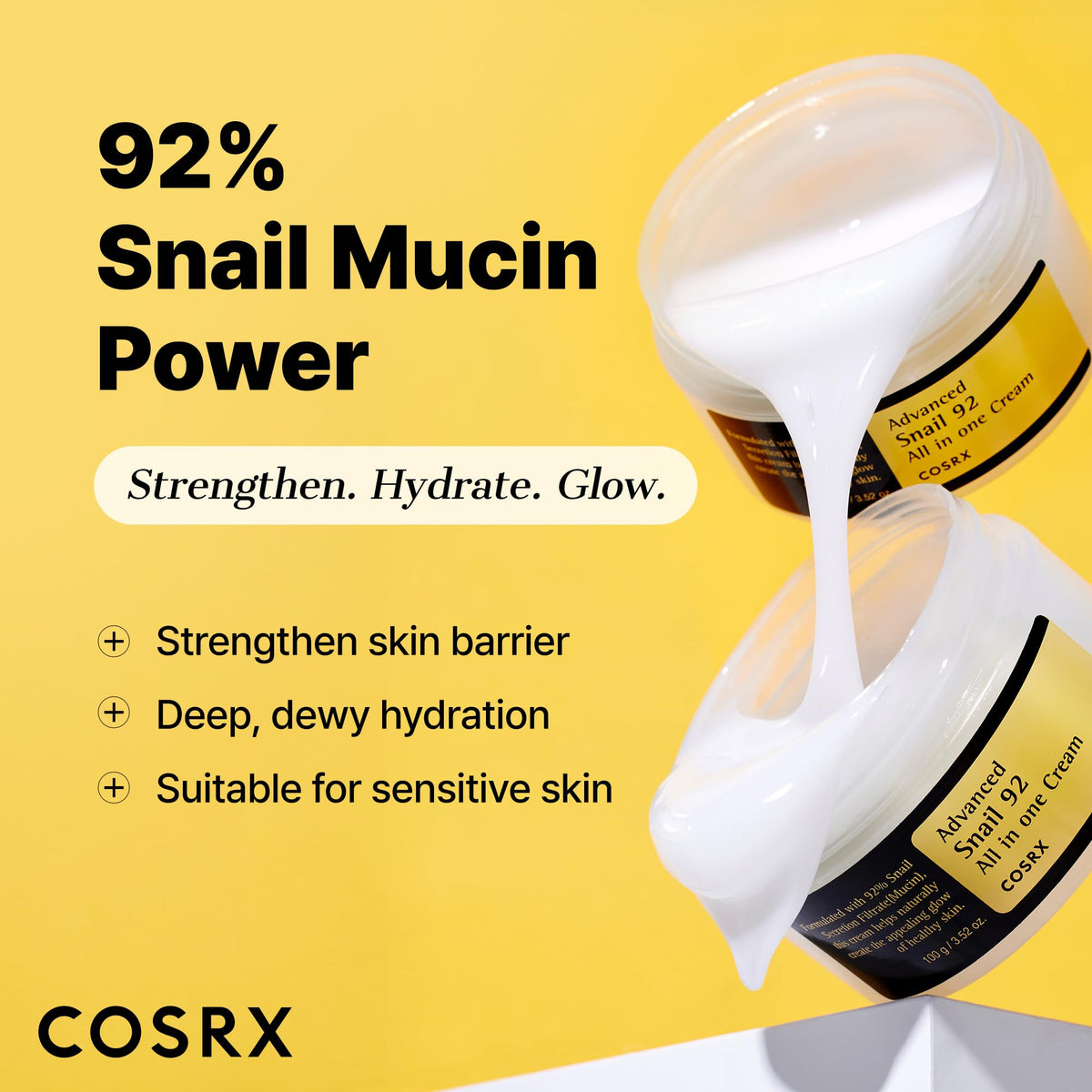 COSRX Snail Mucin 92% Face Moisturizer back view