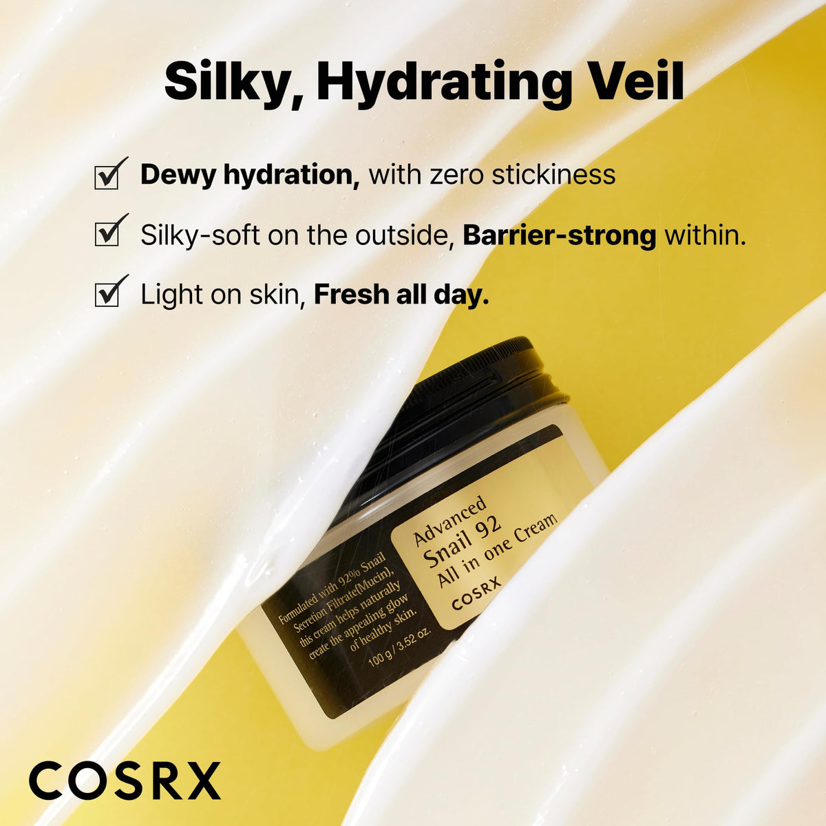 COSRX Snail Mucin 92% Face Moisturizer packaging