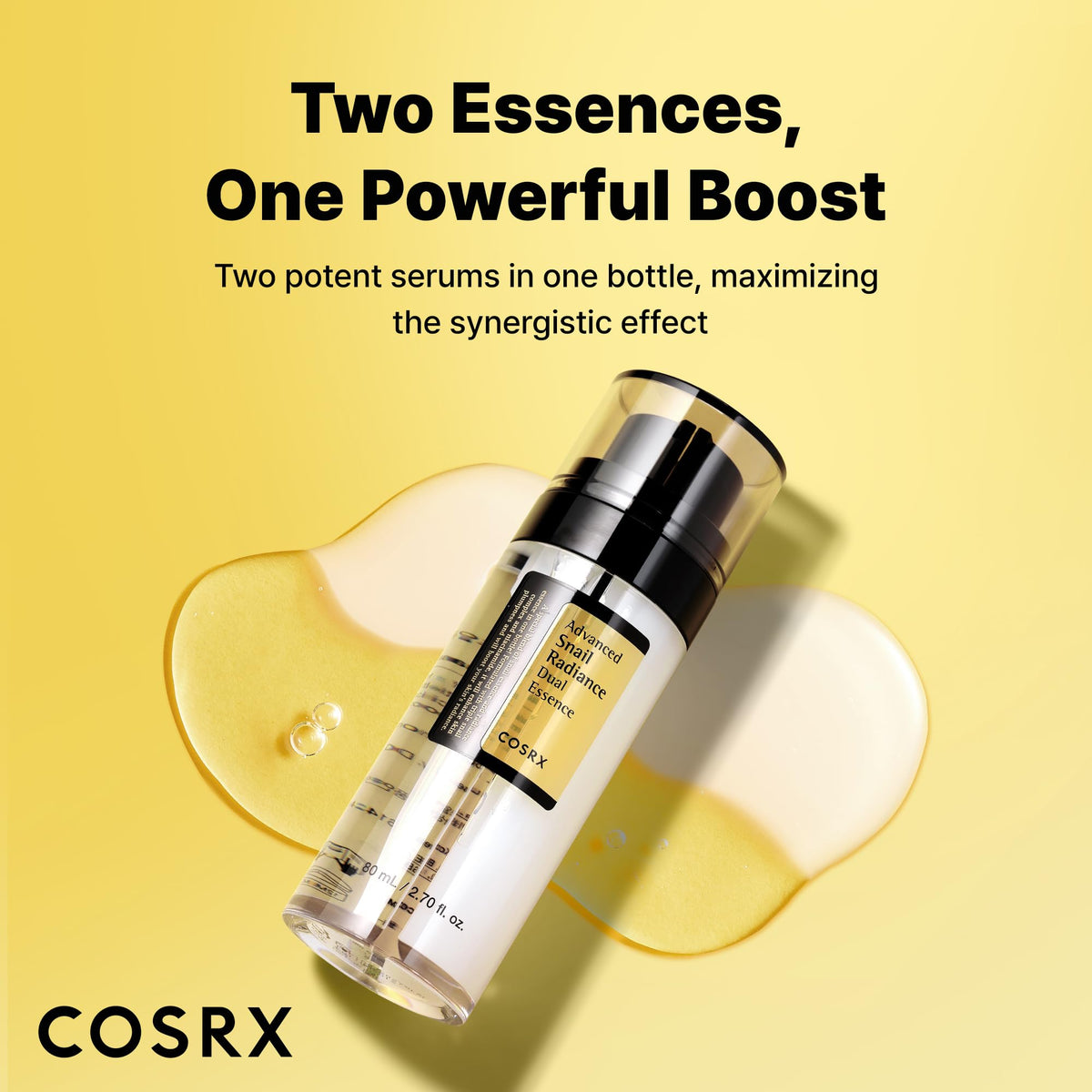 COSRX Snail Mucin Dual Face Serum close-up of pump