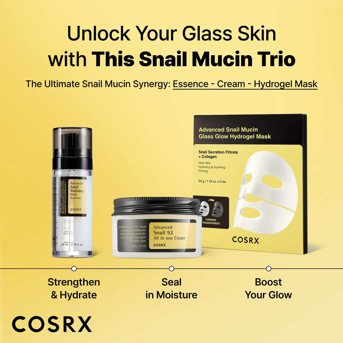 COSRX Snail Mucin Dual Face Serum in hand for application