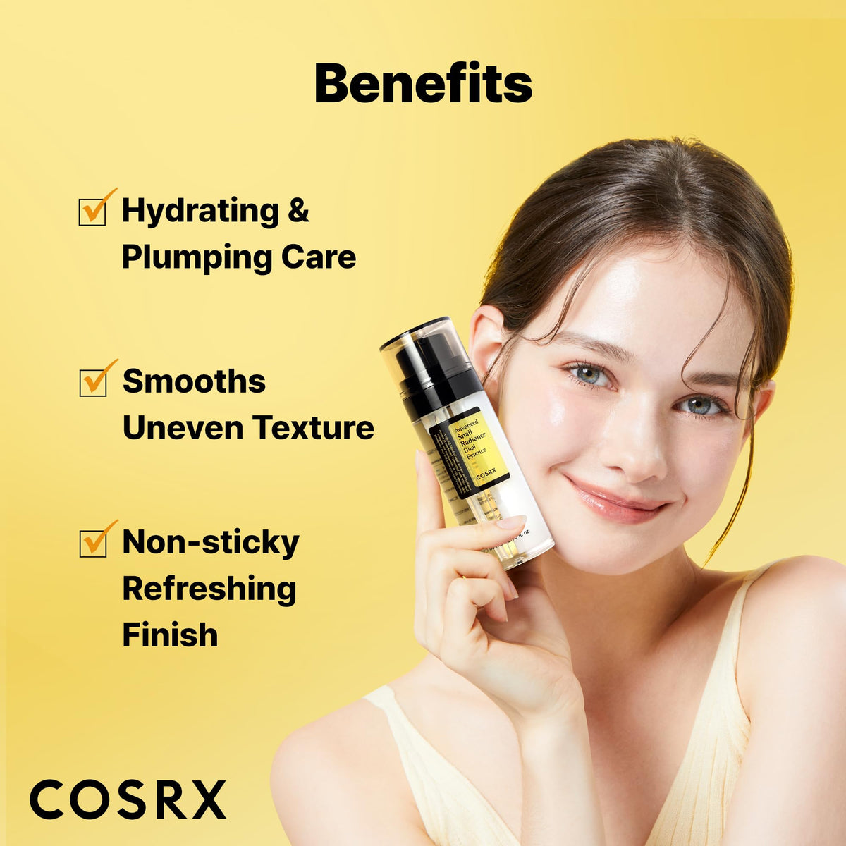 COSRX Snail Mucin Dual Face Serum side view with label