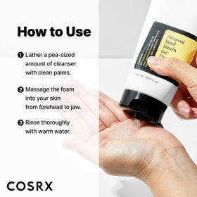 COSRX Snail Mucin Gel Cleanser close-up of bottle