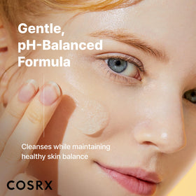 COSRX Snail Mucin Gel Cleanser in use with water