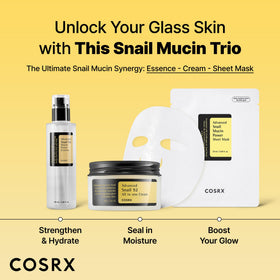 COSRX Snail Mucin Sheet Mask 2-Pack displayed on a counter