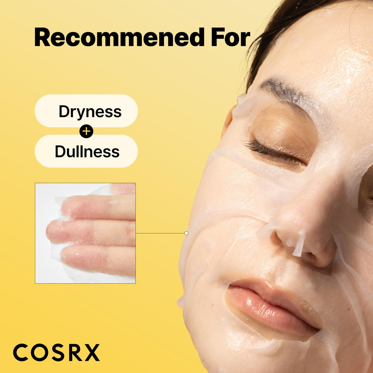 COSRX Snail Mucin Sheet Mask ingredients list on packaging