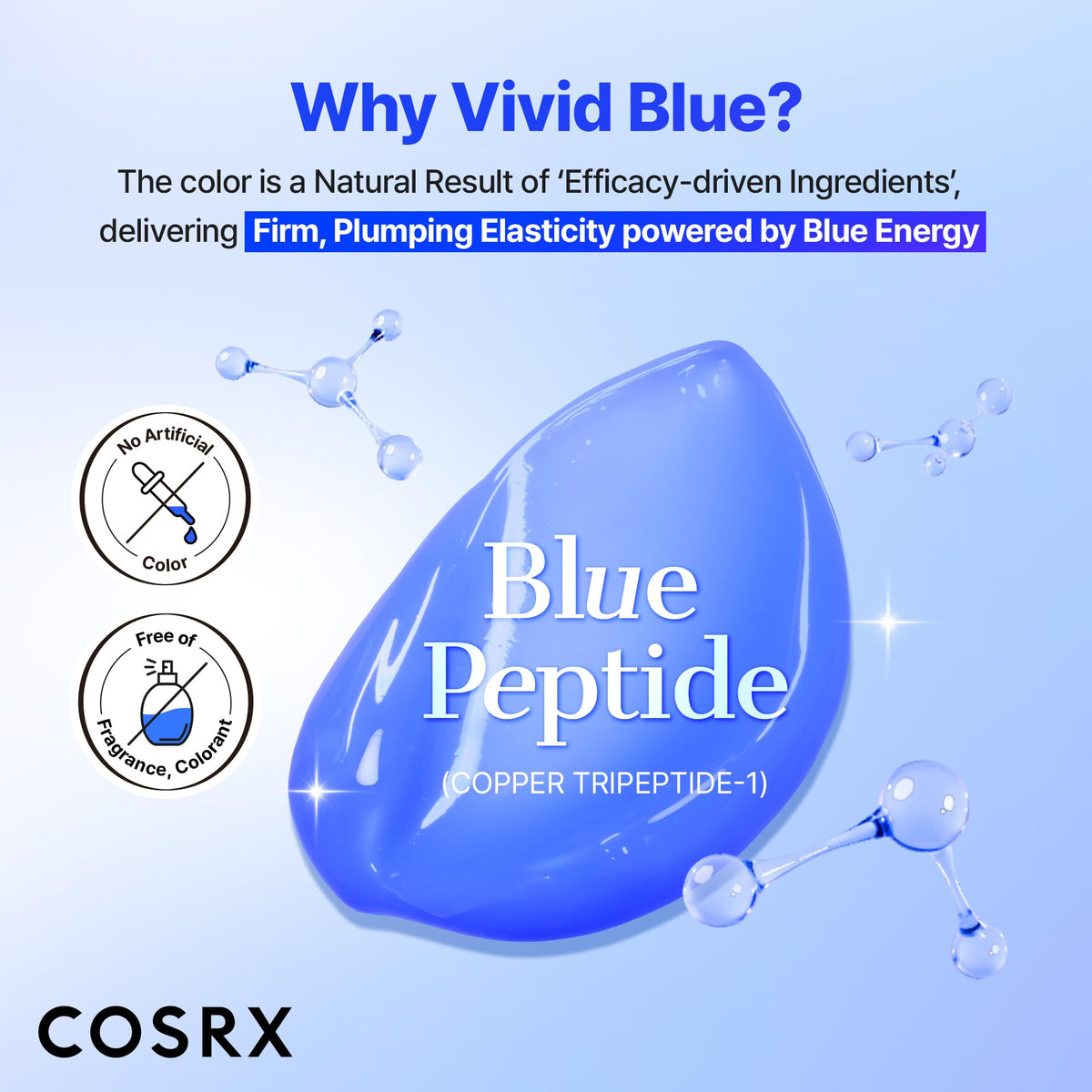 COSRX The Blue Copper Peptide Bakuchiol Cream on skincare shelf