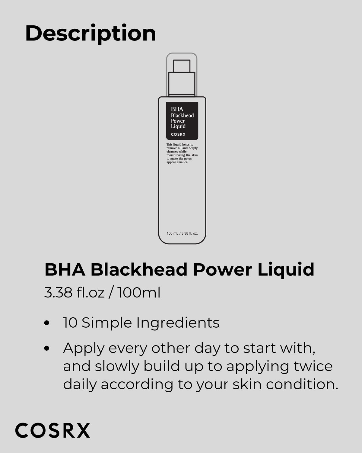 COSRX toner with natural ingredients display
