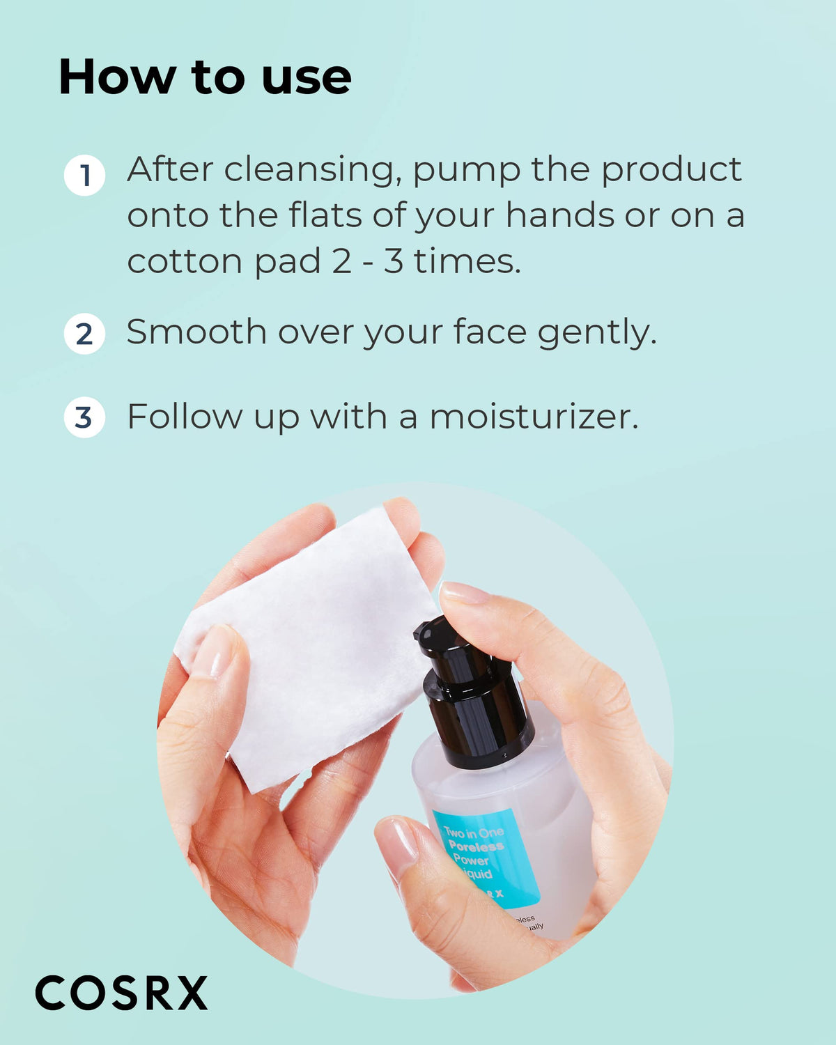 COSRX Two in One Poreless Power Liquid with natural background