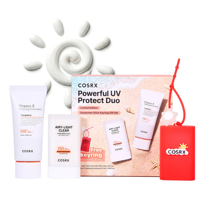 COSRX Vitamin E Sunscreen & Airy Light Stick Duo front view