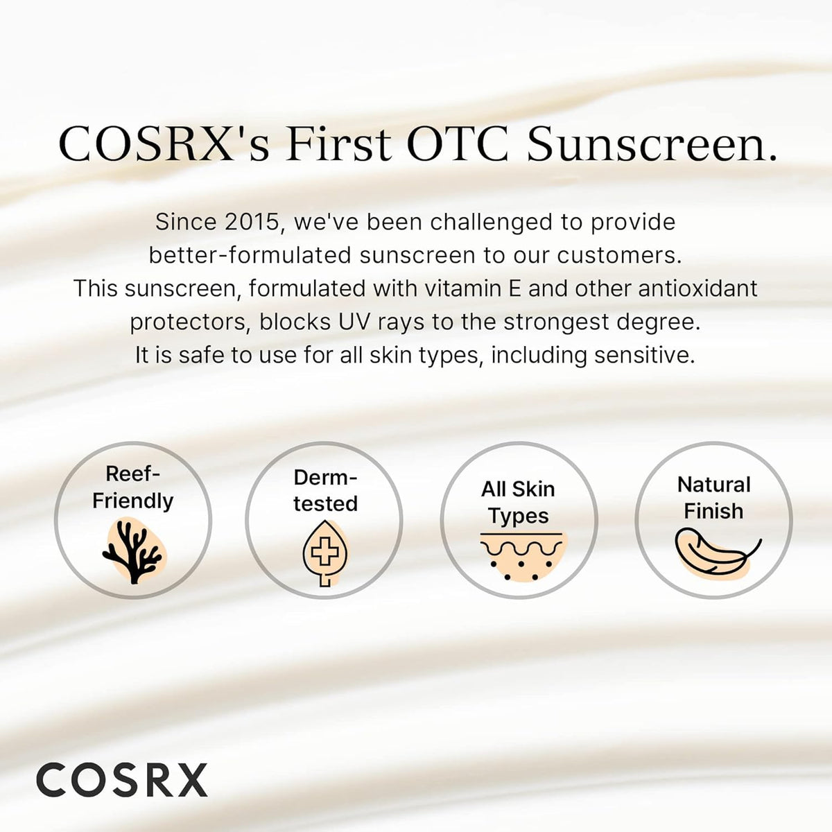 COSRX Vitamin E Sunscreen SPF 50 with lifestyle setting
