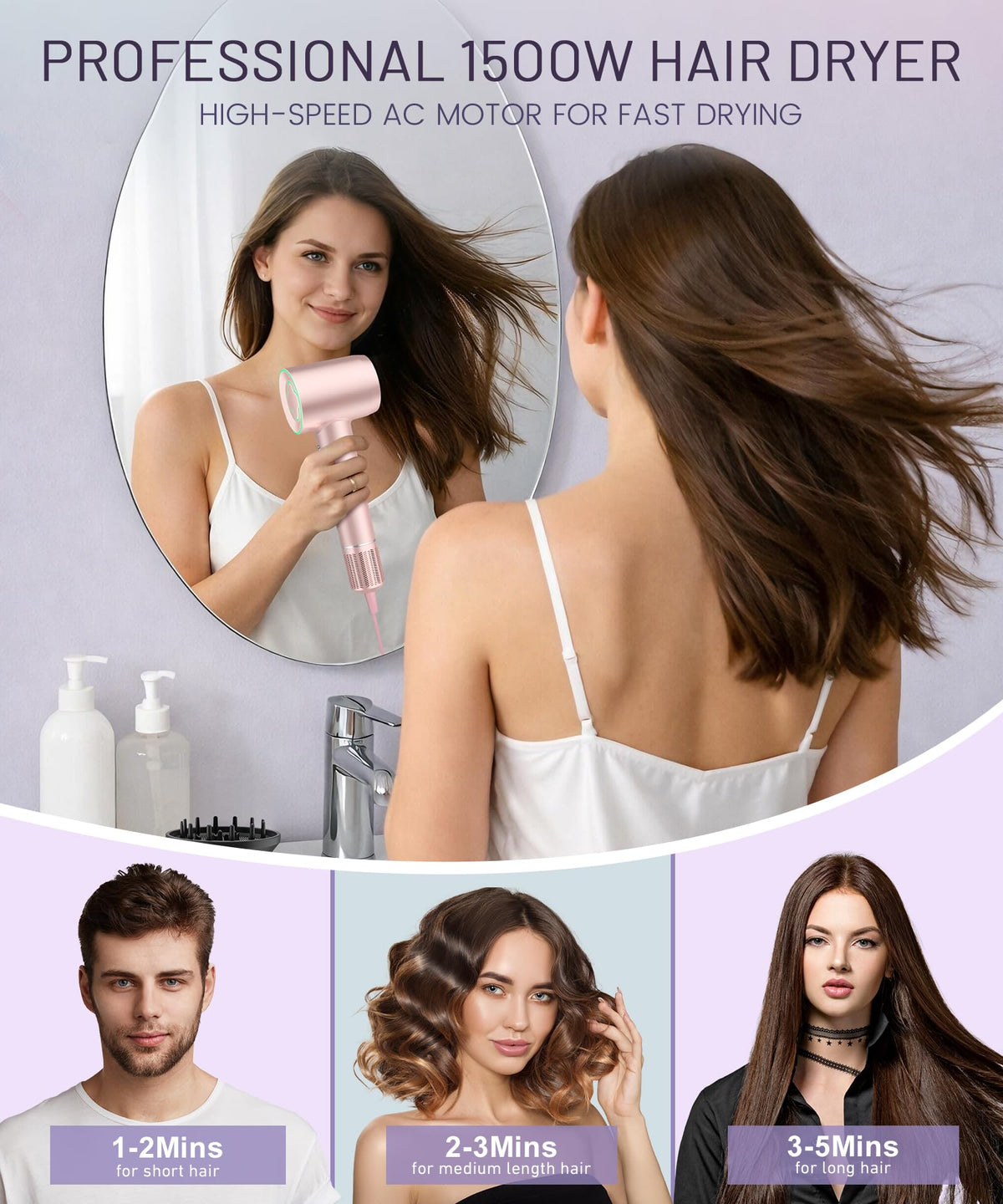 Cosy Companions Hair Dryer in use with model