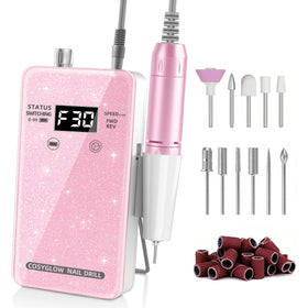 COSYGLOW Electric Nail Drill Kit pink model front view