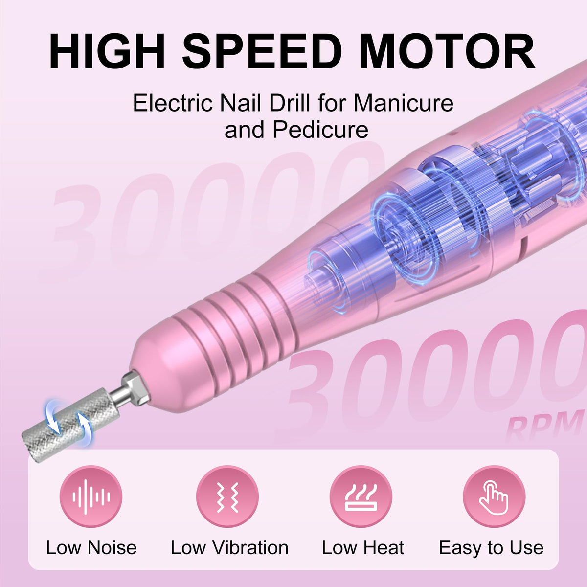 COSYGLOW Electric Nail Drill speed control knob close-up