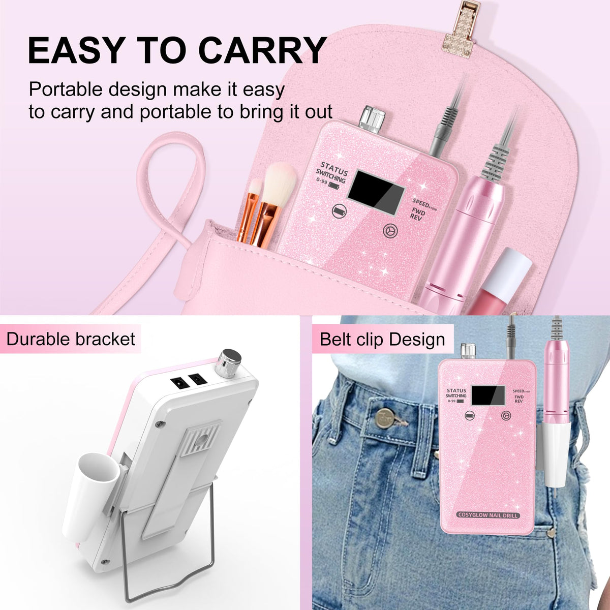 COSYGLOW nail drill bits and sanding bands assortment