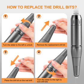 COSYGLOW Nail Drill with close-up of glitter accents