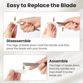 COSYLIFE Dermaplane Razor showing exfoliation process