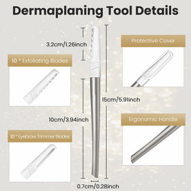 COSYLIFE Dermaplane Razor with safety cap for travel