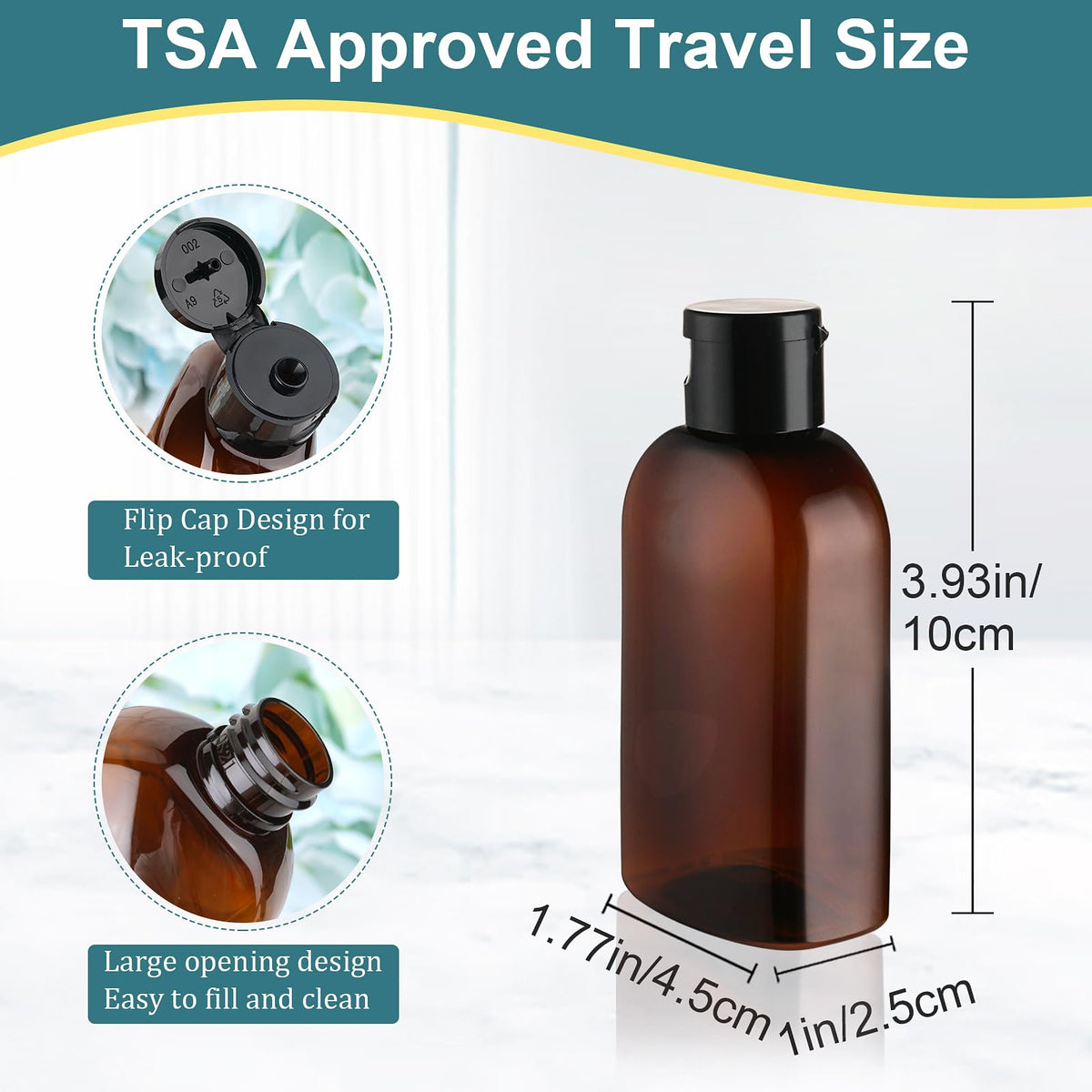 Cosywell travel bottles in clear travel bag for easy visibility