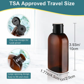 Cosywell travel bottles in clear travel bag for easy visibility