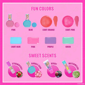 Cotton candy flavour lip glosses included in the set