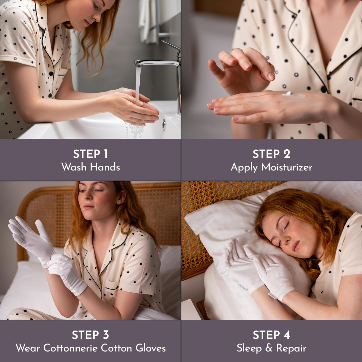 COTTONNERIE Moisturising Gloves packaging, eco-friendly design