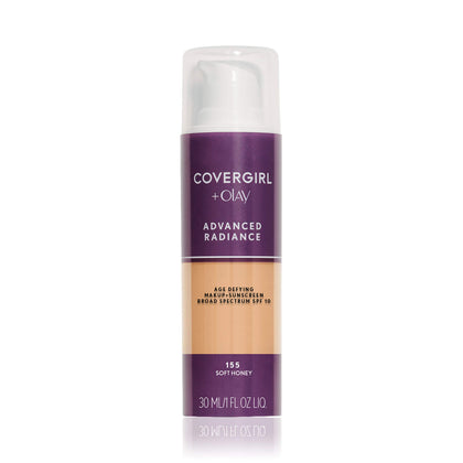 COVERGIRL Advanced Radiance Foundation Soft Honey front view