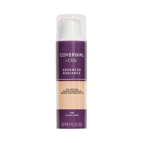COVERGIRL Advanced Radiance Liquid Foundation 110 Classic Ivory front view