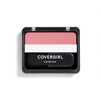COVERGIRL Cheekers Blush compact front view with soft powder
