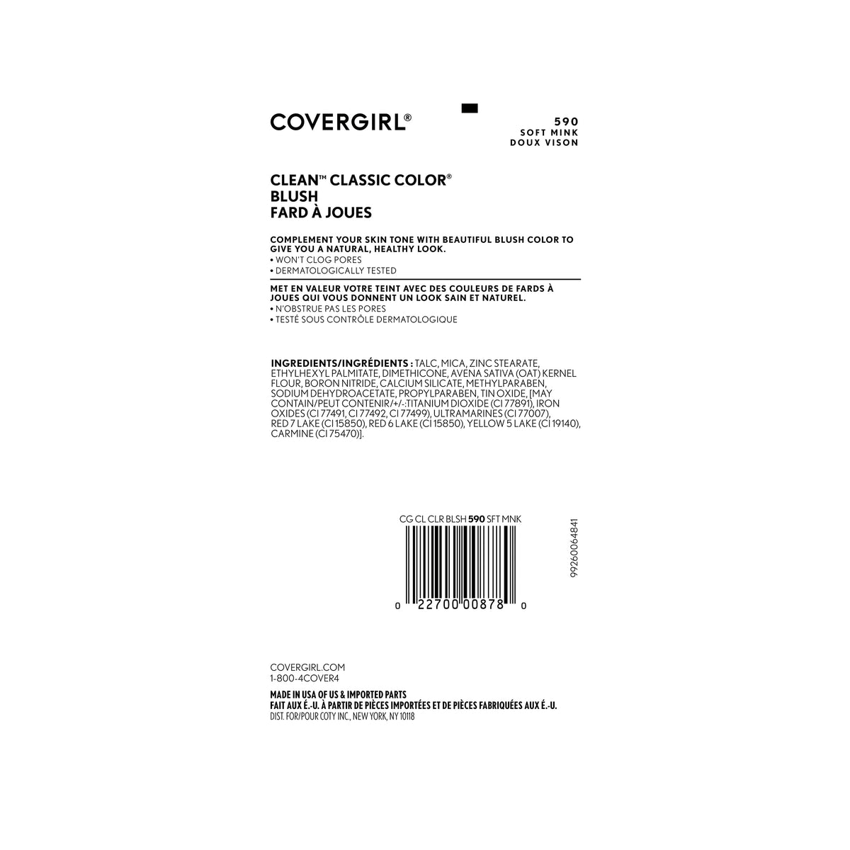 COVERGIRL Classic Color Blush Soft Mink on model's cheeks