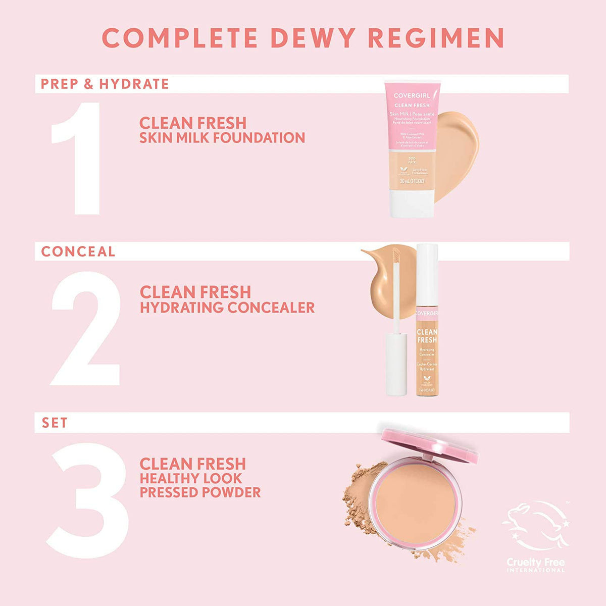 COVERGIRL Clean Fresh Hydrating Concealer Fair with coconut milk and aloe extracts