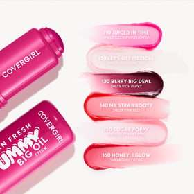 COVERGIRL Clean Fresh Yummy Big Oil Stick in use on lips