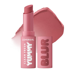 COVERGIRL Clean Fresh Yummy Blur Lipstick front view, Mauvy Pink