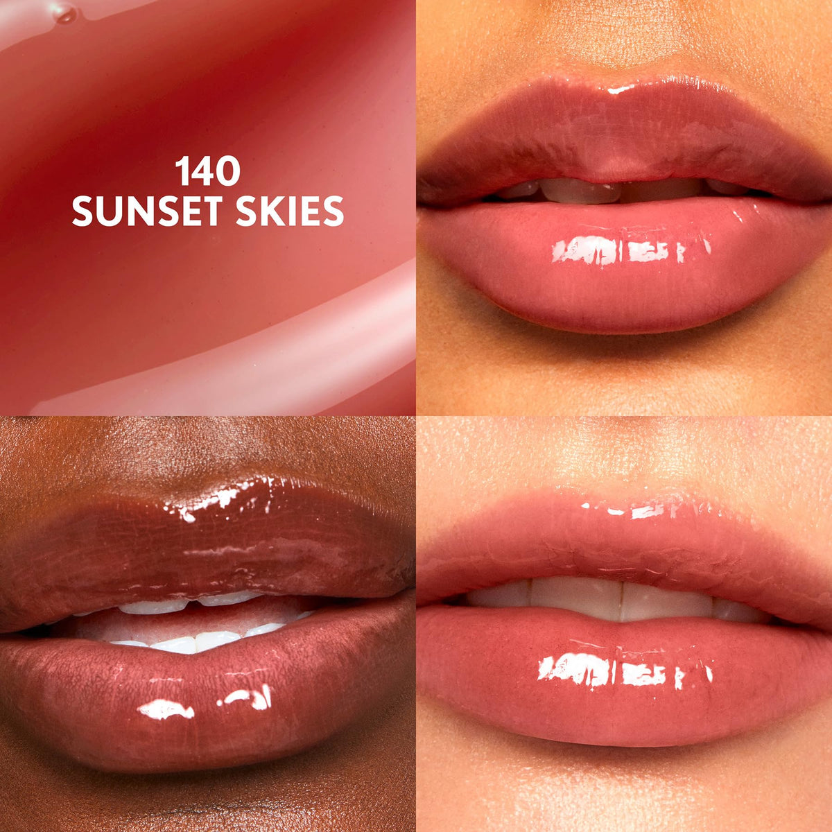 COVERGIRL Clean Fresh Yummy Lip Gloss 140 Sunset Skies applicator close-up