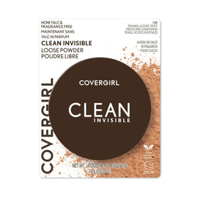 COVERGIRL Clean Invisible Loose Powder Translucent Deep with applicator