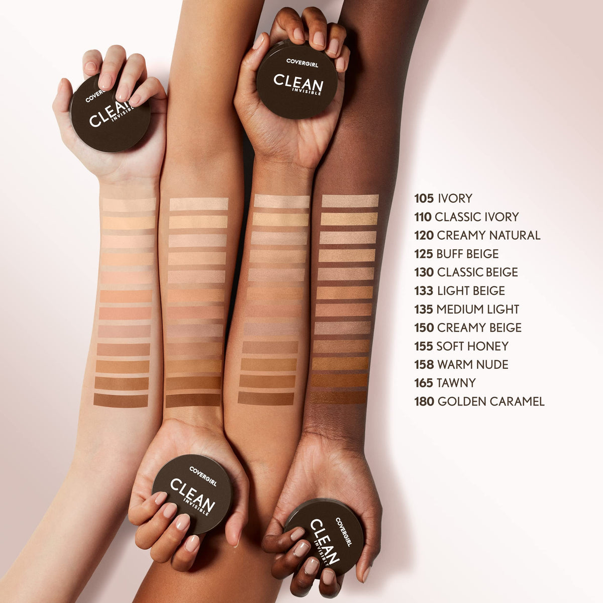 COVERGIRL Clean Invisible Pressed Powder packaging back view