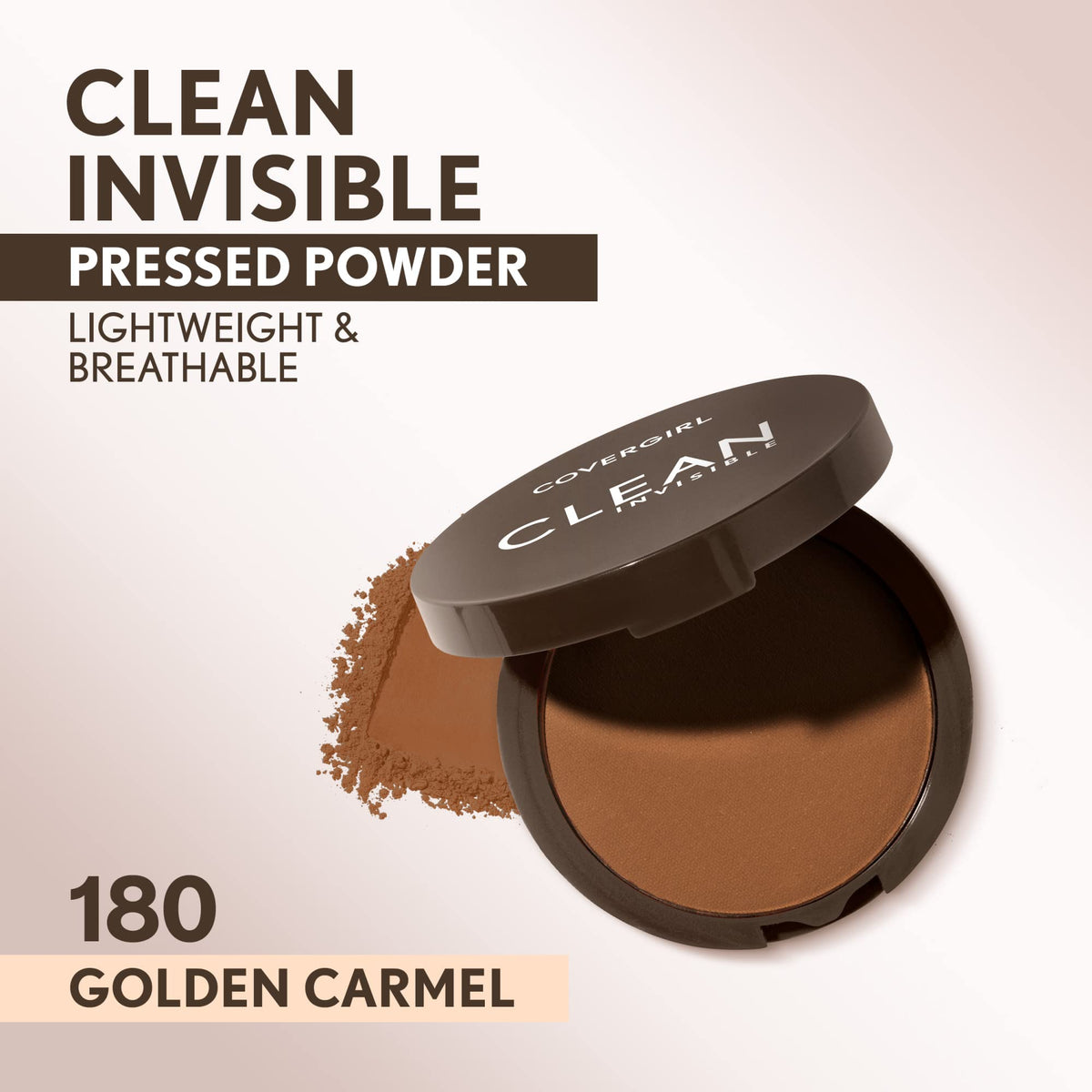COVERGIRL Clean Invisible Pressed Powder with applicator puff and mirror