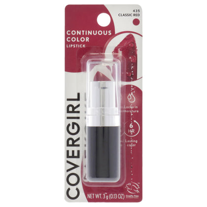 COVERGIRL Continuous Color Lipstick Classic Red 435 front view